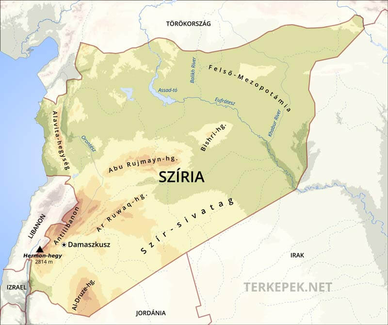 Szíria térkép